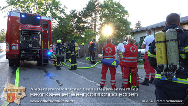 20200606 Brand in einem Tribuswinkler Einfamilienhaus   Foto: © Stefan Schneider BFK Baden 