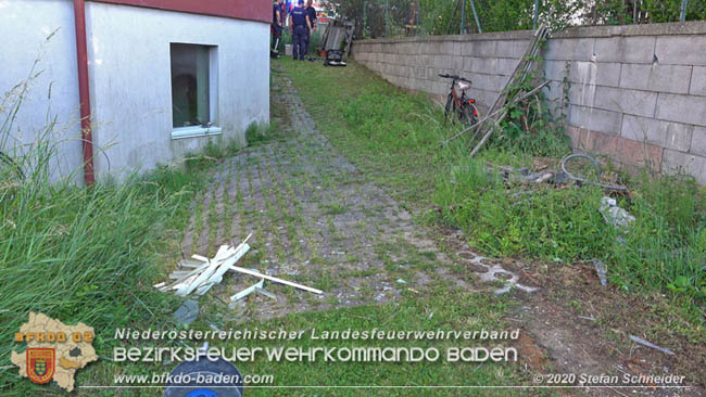 20200606 Brand in einem Tribuswinkler Einfamilienhaus   Foto: © Stefan Schneider BFK Baden 