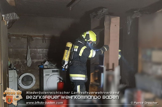 20200608 Brand im Kellergeschoss eines Einfamilienhauses in Heiligenkreuz  Foto:© Patrick Drescher FF Alland