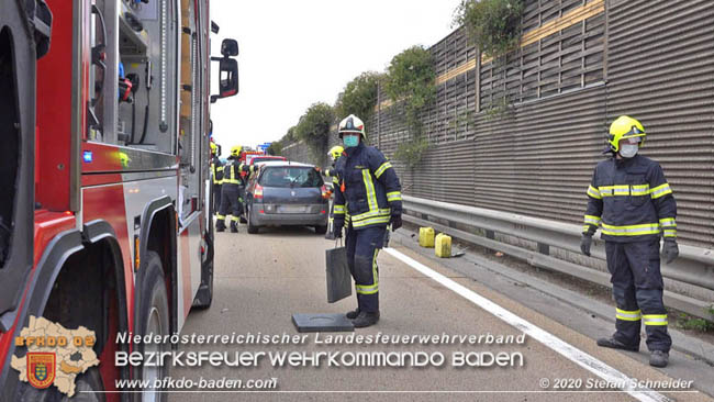 20200611 Verkehrsunfall mit 8 Verletzten auf der A2 bei Kottingbrunn RFB Süd   Foto: © Stefan Schneider BFK Baden
