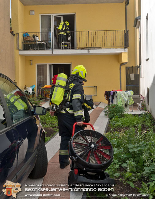 20200701 Küchenbrand in Baden  Fotos: © FF Baden-Stadt / St. Schneider