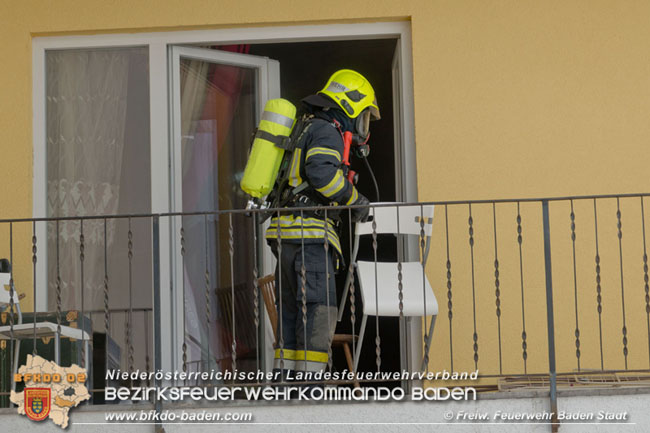 20200701 Küchenbrand in Baden  Fotos: © FF Baden-Stadt / St. Schneider