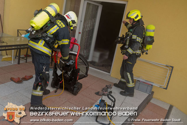 20200701 Küchenbrand in Baden  Fotos: © FF Baden-Stadt / St. Schneider