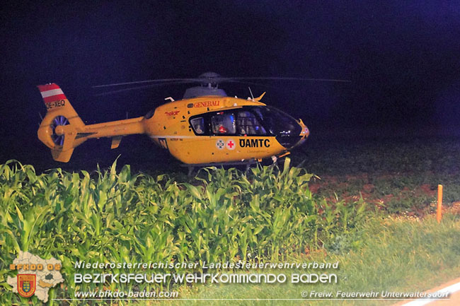 20200704 Schwerer Verkehrsunfall auf der L4043 bei Unterwaltersdorf  Foto: © Freiwillige Feuerwehr Unterwaltersdorf 