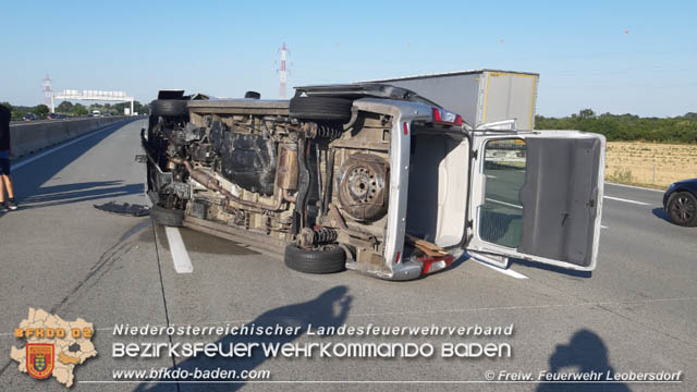 20200730 3 Verkehrsunfaelle auf der A2 zwischen Leobersdorf und Baden  Fotos: © Freiwillige Feuerwehr Leobersdorf