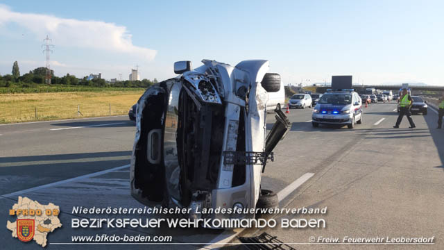 20200730 3 Verkehrsunfaelle auf der A2 zwischen Leobersdorf und Baden  Fotos: © Freiwillige Feuerwehr Leobersdorf