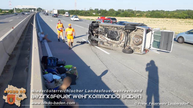 20200730 3 Verkehrsunfaelle auf der A2 zwischen Leobersdorf und Baden  Fotos: © Freiwillige Feuerwehr Leobersdorf