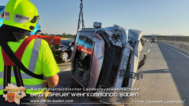 20200730 3 Verkehrsunfaelle auf der A2 zwischen Leobersdorf und Baden  Fotos: © Freiwillige Feuerwehr Leobersdorf