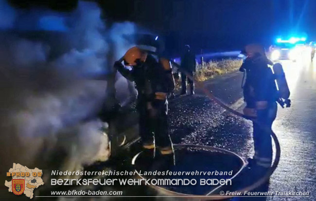 20200816 Fahrzeug in Vollbrand auf der A2 zwischen Traiskirchen und Knoten Guntramsdorf Foto: © Markus Ebermann Freiwillige Feuerwehr-Traiskirchen-Stadt