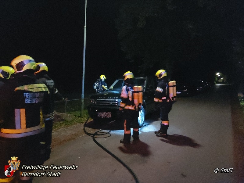 20200820 Fahrzeugbrand in Berndorf   Foto: © Florian Stadler FF Berndorf-Stadt
