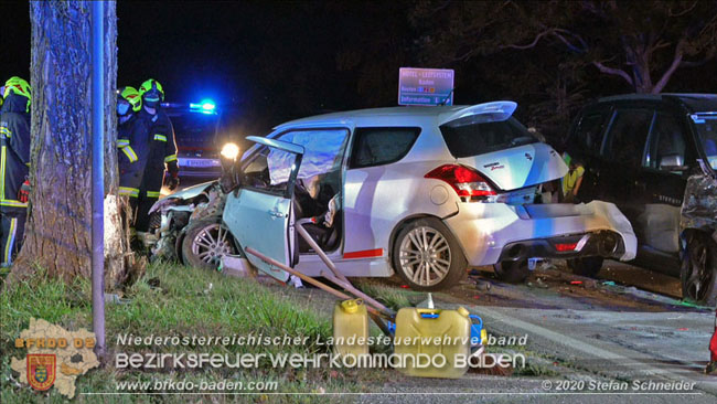 20200904 Verkehrsunfall auf der B210 im Freilandgebiet von Tribuswinkel  Foto: © Stefan Schneider