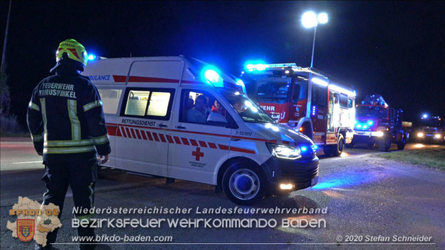 20200904 Verkehrsunfall auf der B210 im Freilandgebiet von Tribuswinkel  Foto: © Stefan Schneider