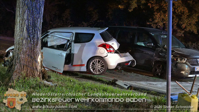 20200904 Verkehrsunfall auf der B210 im Freilandgebiet von Tribuswinkel  Foto: © Stefan Schneider