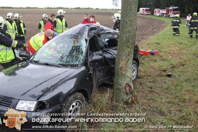 20200928 Verkehrsunfall Möllersdorf - Münchendorf  Fotos: © Hans Dietl FF Möllersdorf