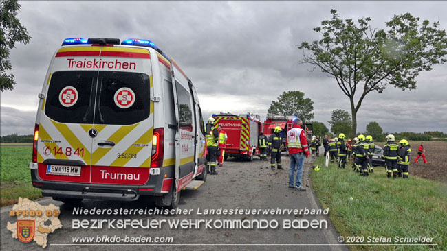 20200928 Verkehrsunfall Möllersdorf - Münchendorf  Fotos: © Stefan Schneider BFK Baden