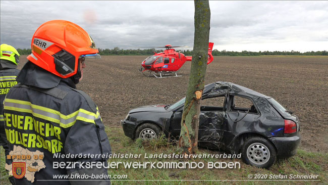 20200928 Verkehrsunfall Möllersdorf - Münchendorf  Fotos: © Stefan Schneider BFK Baden
