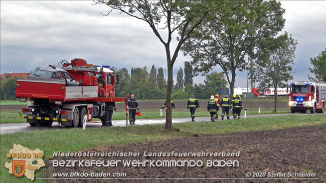 20200928 Verkehrsunfall Möllersdorf - Münchendorf  Fotos: © Stefan Schneider BFK Baden