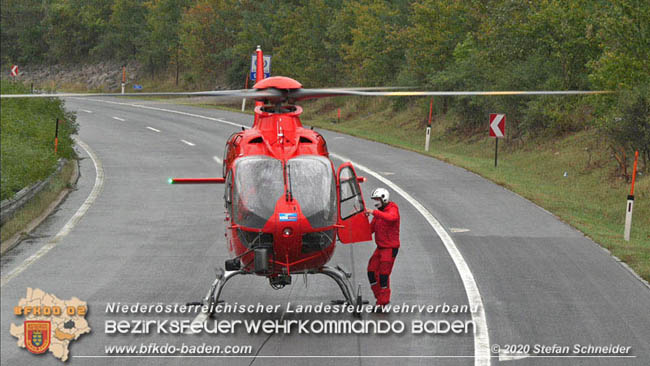 20201014 Verkehrsunfall auf der A21 zwischen Mayerling und Heiligenkreuz  Foto: © Stefan Schneider 