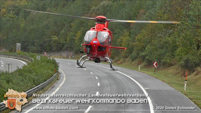 20201014 Verkehrsunfall auf der A21 zwischen Mayerling und Heiligenkreuz  Foto: © Stefan Schneider 