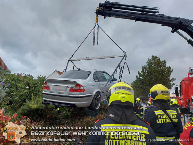 20201016 Fahrzeugbergung in Kottingbrunn  Foto: © Michael Kantner FF Kottingbrunn