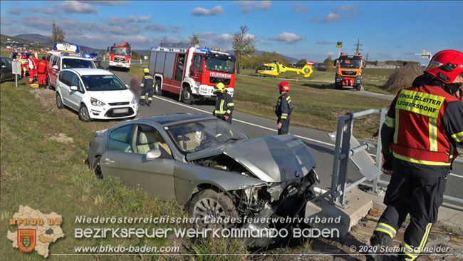 20201105 Verkehrsunfall in der Auffahrtsrampe der Autobahnanschlussstelle Kottingbrunn Richtung Wien Foto: © Stefan Schneider BFK BADEN 20201105 Verkehrsunfall in der Auffahrtsrampe der Autobahnanschlussstelle Kottingbrunn Richtung Wien Foto: © Stefan Schneider BFK BADEN
