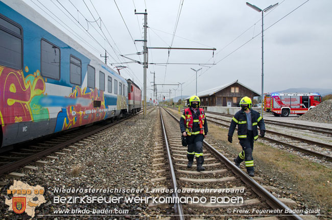 20201112 Brandverdacht bei Eurocity-Zug am Frachtenbahnhof Baden Fotos: © Freiwillige Feuerwehr Baden-Stadt / Roman Van de Castell 20201112 Brandverdacht bei Eurocity-Zug am Frachtenbahnhof Baden Fotos: © Freiwillige Feuerwehr Baden-Stadt / Roman Van de Castell