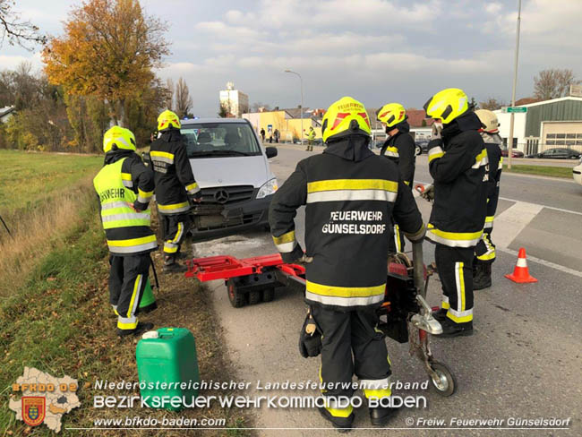 20201114 Verkehrsunfall auf der LB17 in Günselsdorf  Foto: © Christopher Neumayer FF Günselsdorf 