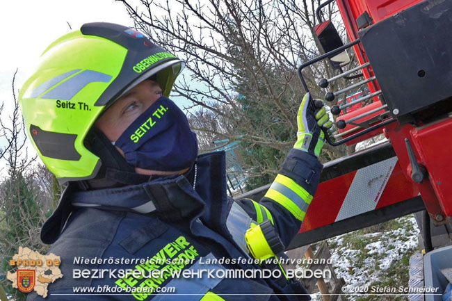 20201204 Pferd in misslicher Lage Oberwaltersdorf - Feuerwehr unterstützt Tierärztin  Foto: Stefan Schneider BFK BADEN