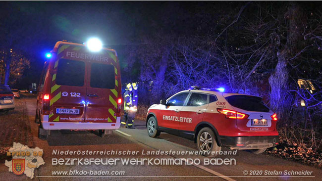 20201205 Unfall auf der Südbahnstrecke bei Kottingbrunn  Foto: © Stefan Schneider BFKDO BADEN