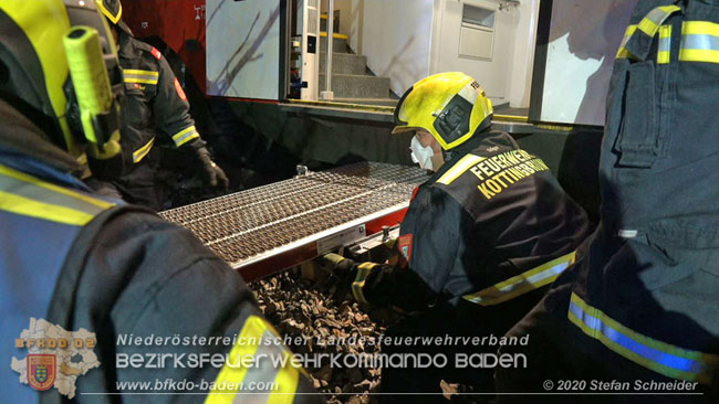 20201205 Unfall auf der Südbahnstrecke bei Kottingbrunn  Foto: © Stefan Schneider BFKDO BADEN