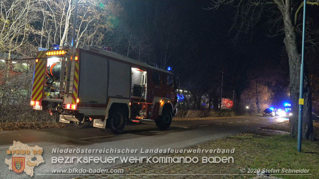 20201205 Unfall auf der Südbahnstrecke bei Kottingbrunn  Foto: © Stefan Schneider BFKDO BADEN