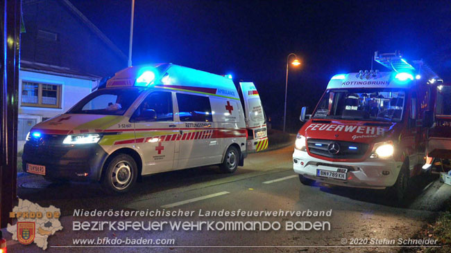 20201205 Unfall auf der Südbahnstrecke bei Kottingbrunn  Foto: © Stefan Schneider BFKDO BADEN