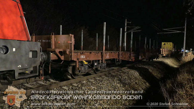 20201205 Unfall auf der Südbahnstrecke bei Kottingbrunn  Foto: © Stefan Schneider BFKDO BADEN