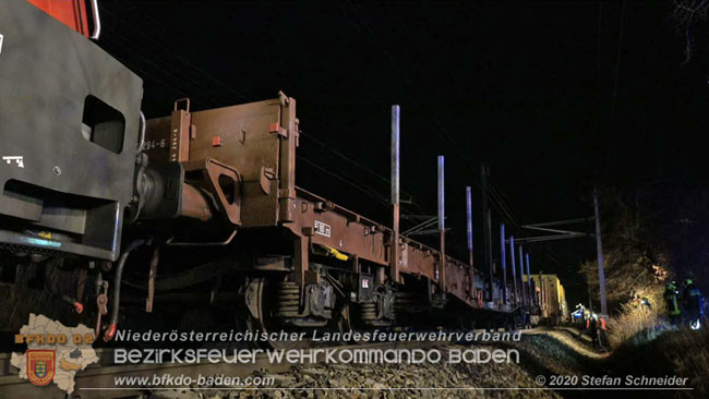 20201205 Unfall auf der Südbahnstrecke bei Kottingbrunn  Foto: © Stefan Schneider BFKDO BADEN