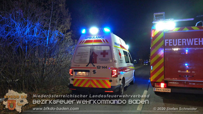 20201205 Unfall auf der Südbahnstrecke bei Kottingbrunn  Foto: © Stefan Schneider BFKDO BADEN