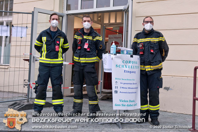 20201213 Covid19 Massentests für die Bevölkerung im Bezirk Baden Fotos: © Stefan Schneider BFKDO BADEN