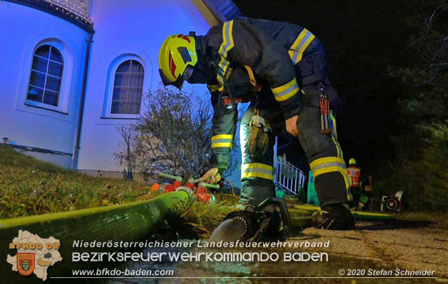 20202020 Alarmierter Schadstoffeinsatz stellte sich als defekte Heizanlage heraus in Baden Ortsteil Weikersdorf   Foto: © Stefan Schneider BFKDO Baden
