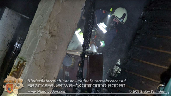 20210111 Brand einer Holzhütte im Waldgebiet Furth a.d.Triesting   Foto: © Stefan Schneider BFKDO Baden