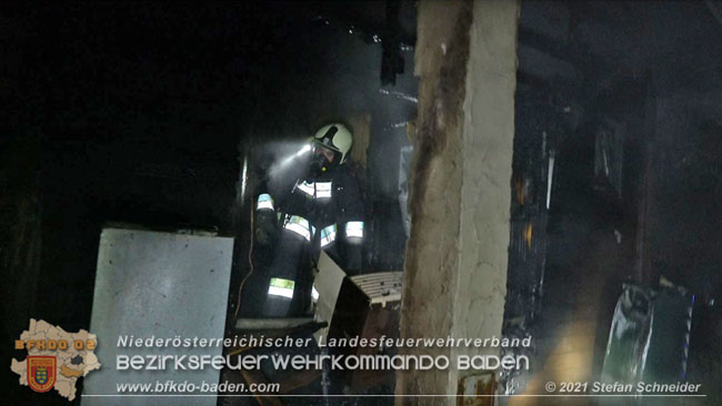 20210111 Brand einer Holzhütte im Waldgebiet Furth a.d.Triesting   Foto: © Stefan Schneider BFKDO Baden
