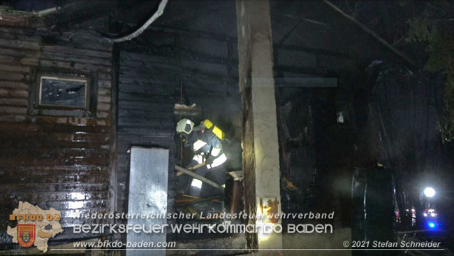 20210111 Brand einer Holzhütte im Waldgebiet Furth a.d.Triesting   Foto: © Stefan Schneider BFKDO Baden