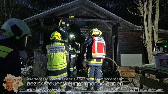 20210111 Brand einer Holzhütte im Waldgebiet Furth a.d.Triesting   Foto: © Stefan Schneider BFKDO Baden