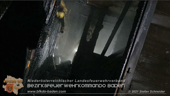 20210111 Brand einer Holzhütte im Waldgebiet Furth a.d.Triesting   Foto: © Stefan Schneider BFKDO Baden