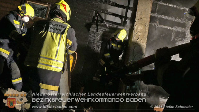 20210111 Brand einer Holzhütte im Waldgebiet Furth a.d.Triesting   Foto: © Stefan Schneider BFKDO Baden