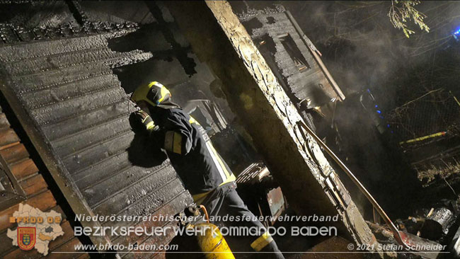 20210111 Brand einer Holzhütte im Waldgebiet Furth a.d.Triesting   Foto: © Stefan Schneider BFKDO Baden