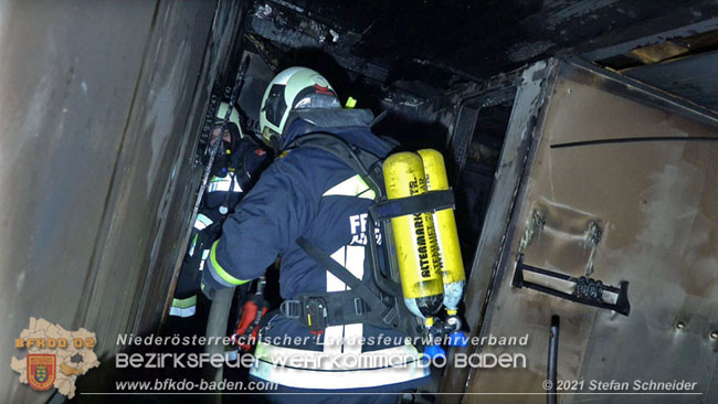 20210111 Brand einer Holzhütte im Waldgebiet Furth a.d.Triesting   Foto: © Stefan Schneider BFKDO Baden