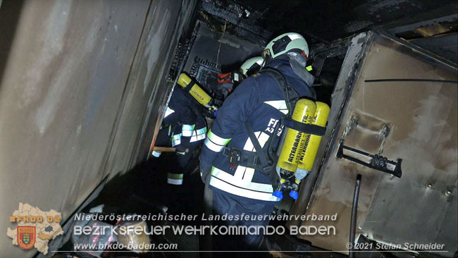 20210111 Brand einer Holzhütte im Waldgebiet Furth a.d.Triesting   Foto: © Stefan Schneider BFKDO Baden