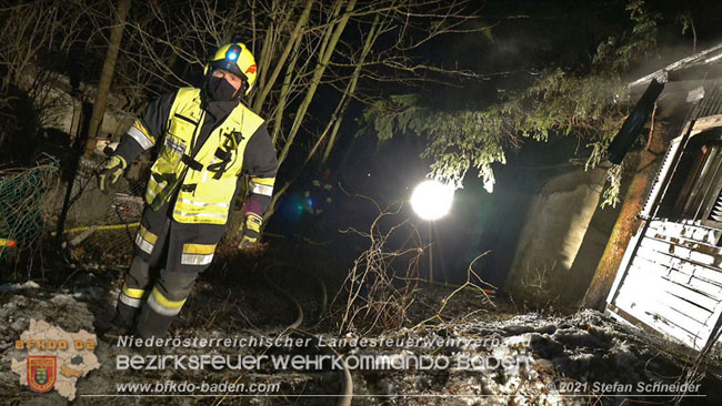 20210111 Brand einer Holzhütte im Waldgebiet Furth a.d.Triesting   Foto: © Stefan Schneider BFKDO Baden