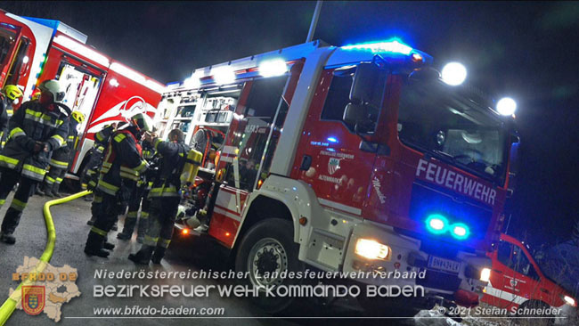 20210111 Brand einer Holzhütte im Waldgebiet Furth a.d.Triesting   Foto: © Stefan Schneider BFKDO Baden