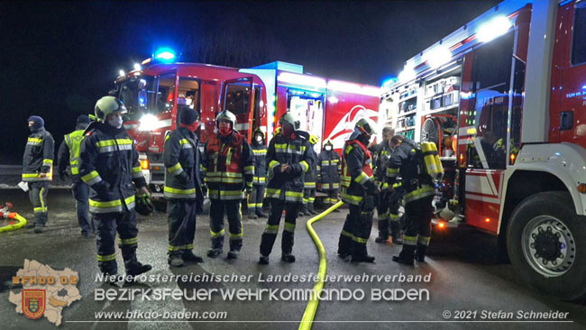 20210111 Brand einer Holzhütte im Waldgebiet Furth a.d.Triesting   Foto: © Stefan Schneider BFKDO Baden