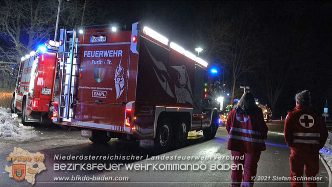 20210111 Brand einer Holzhütte im Waldgebiet Furth a.d.Triesting   Foto: © Stefan Schneider BFKDO Baden